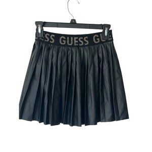 Guess Girls Cheer Skirt With Shorts Lining Size 12 Pleated Black